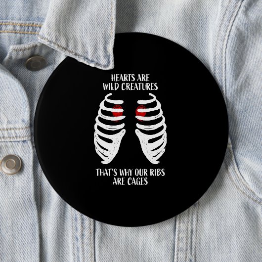 Onze harten zijn wilde creaties ronde button 6,0 cm (In situ)