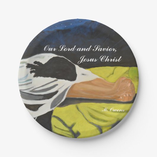 Onze Heer en Redder, Jezus Christus Papieren Borde Papieren Bordje (Voorkant)