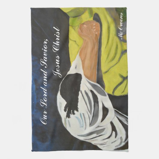 Onze Heer en Savior, Jezus Christus Kitchen Towel Theedoek (Verticaal)