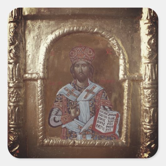 Onze Heer Jezus Christus de Goede Herder Vierkante Sticker (Voorkant)