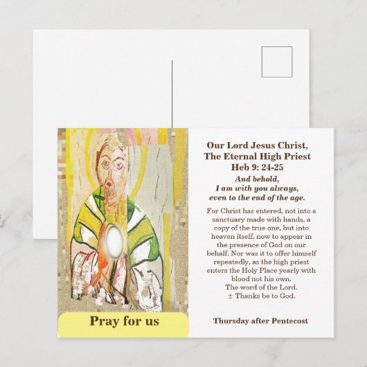 Onze Heer Jezus Christus Feestdagenkaart (Voorkant / Achterkant)