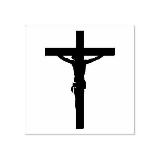 Onze Heer Jezus Christus op kruis/kruisbeeld Rubberstempel (Afrduk)