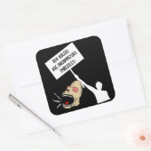 Onze heersers zijn onbekwame imbecielen vierkante sticker (Envelop)
