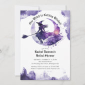 Onze heks krijgt een Paarse Vrijgezellenfeest Kaart (Voorkant)