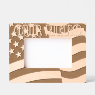 Onze held Amerikaanse vlag Gegraveerde Lijstjes