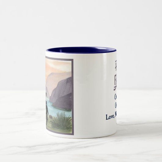 Onze held, onze vader. Two-tone koffie Mok (Center)