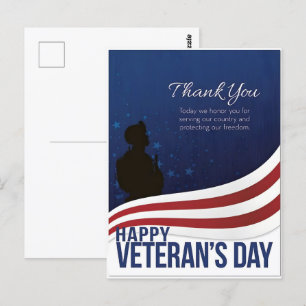 Onze Helden Eren op Veterans Day 2025 Briefkaart