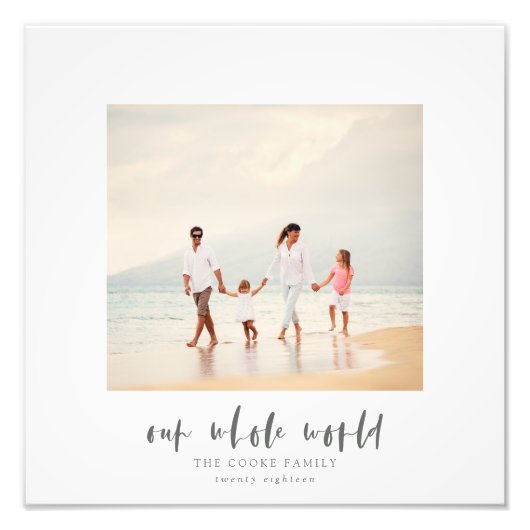 ONZE HELE WERELD FOTO AFDRUK (Voorkant)