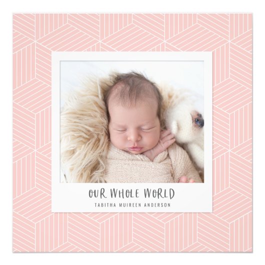 Onze hele wereld instant foto geometrisch afdruk (Voorkant)