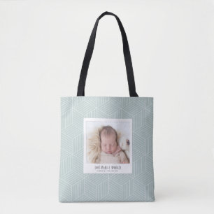 Onze hele wereld instant foto geometrisch tote bag