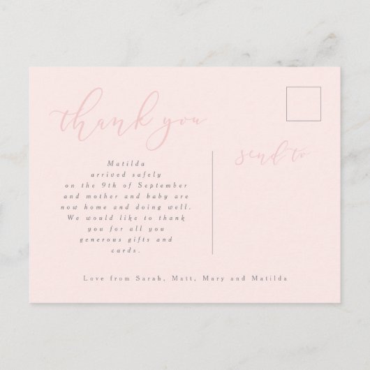 Onze hele wereld multi foto geboorte aankondiging (Achterkant)