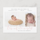 Onze hele wereld multi foto geboorte aankondiging (Voorkant)