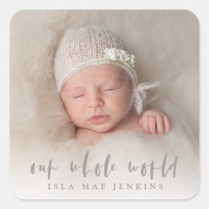 ONZE HELE WERELD VIERKANTE STICKER