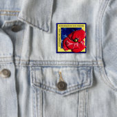 Onze herdenkingsdag van de helden 2008 vierkante button 5,1 cm (In situ)