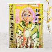 Onze Here Jezus Christus Kaart (Gele Bloem)