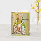 Onze Here Jezus Christus Kaart (Gele Bloem)