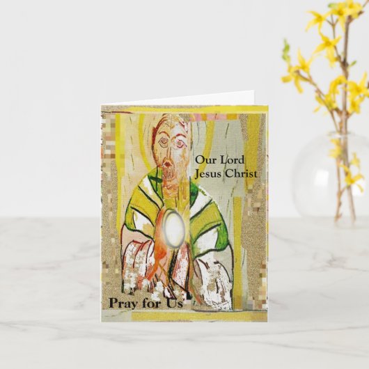 Onze Here Jezus Christus Kaart (Gele Bloem)