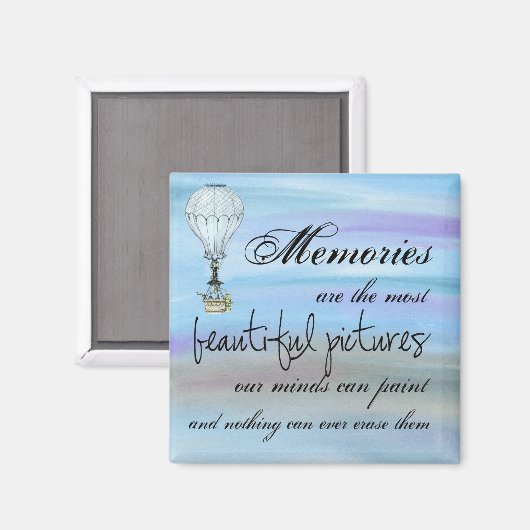 Onze herinneringen 2 inch vierkante magneet (Voorkant / Achterkant)