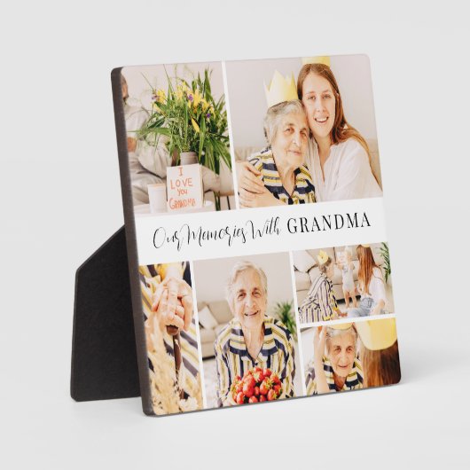 Onze herinneringen met oma Modern Foto Collage Fotoplaat (Voorkant)