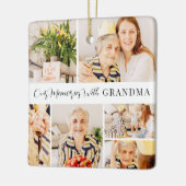 Onze herinneringen met oma Modern Foto Collage Keramisch Ornament (Links)
