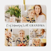 Onze herinneringen met oma Modern Foto Collage Keramisch Ornament (Voorkant)