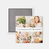 Onze herinneringen met oma Modern Foto Collage Magneet (Voorkant / Achterkant)