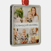 Onze herinneringen met oma Modern Foto Collage Metalen Ornament (Rechts)