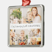 Onze herinneringen met oma Modern Foto Collage Metalen Ornament (Links)