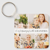 Onze herinneringen met oma Modern Foto Collage Sleutelhanger (Voorkant)