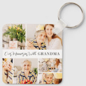 Onze herinneringen met oma Modern Foto Collage Sleutelhanger (Achterkant)