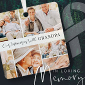 Onze herinneringen met opa Modern fotocollage Metalen Ornament