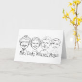 Onze het Begroeten van Vier Mokken Kaart (Gele Bloem)