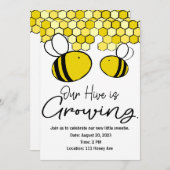 Onze Hive groeit met bijen die worden beschouwd al Aankondiging (Voorkant / Achterkant)