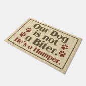 Onze hond is geen bittere Humor Deurmat (Schuin)