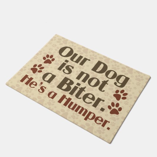 Onze hond is geen bittere Humor Deurmat (Schuin)
