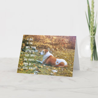 ONZE HOND Wenskaart Bedankkaart