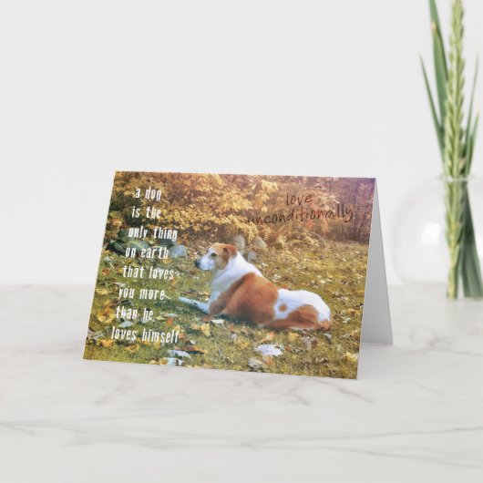 ONZE HOND Wenskaart Bedankkaart (Voorkant)