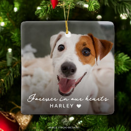 Onze Honden Foto Aandenken Herdenking voor Altijd Keramisch Ornament