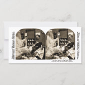 Onze huisdieren Droom van Oude Sinterklaas Stereov Feestdagenkaart (Voorkant)