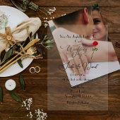 Onze huwelijksdag acryl uitnodigingen