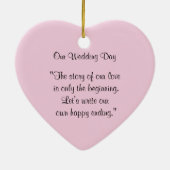 Onze huwelijksdag (Roos) Keramisch Ornament (Achterkant)