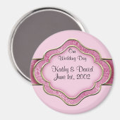 Onze huwelijksdag (Roos) Magneet (Voorkant / Achterkant)