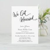 Onze Huwelijksfeest Ontvangst, Gouden Confetti Kaart (Staand voorkant)