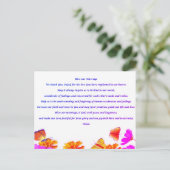 Onze huwelijksgebed zonder blote ogen briefkaart (Staand voorkant)