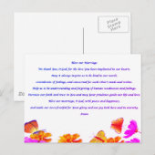 Onze huwelijksgebed zonder blote ogen briefkaart (Voorkant / Achterkant)