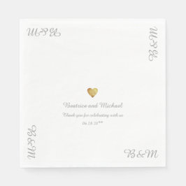 Onze huwelijksreceptie servetten