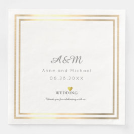 Onze huwelijksreceptie servetten