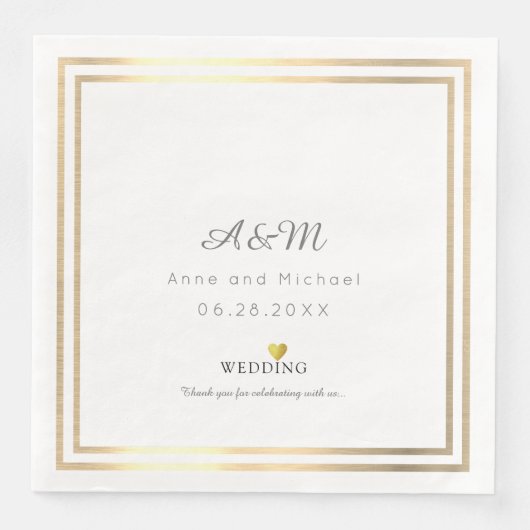 Onze huwelijksreceptie servetten (Voorkant)