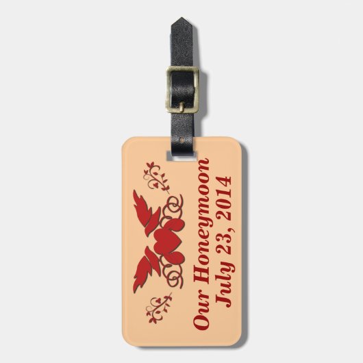 Onze huwelijksreis bagagelabel (Voorkant verticaal)