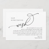 Onze huwelijksreis wens, bruiloft nodigt behuizing kaart (Voorkant / Achterkant)